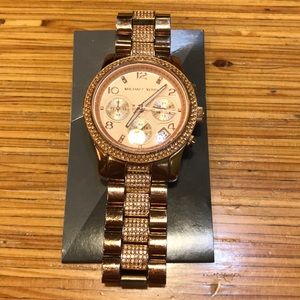 Rose gold MK Watch